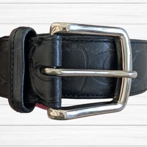 Coach | Black Monogrammed Belt | 36 Inch
